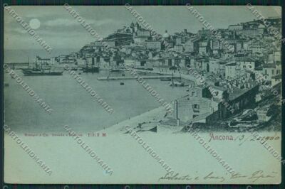 Ancona Moonlight City postcard QQ0974