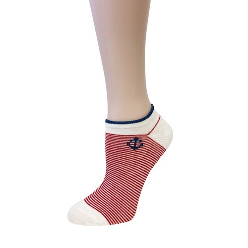 Wrapables® Colorful No Show Ankle Socks (Set of 5), Anchors - Picture 2 of 6