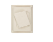 Mainstays Twin Size Sheet Set Fresh Ivory Solid Microfiber