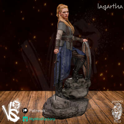 Lagartha (Wikinger) - Maßstab 1:10 - 3D Druck Modellbausatz - Fan Art