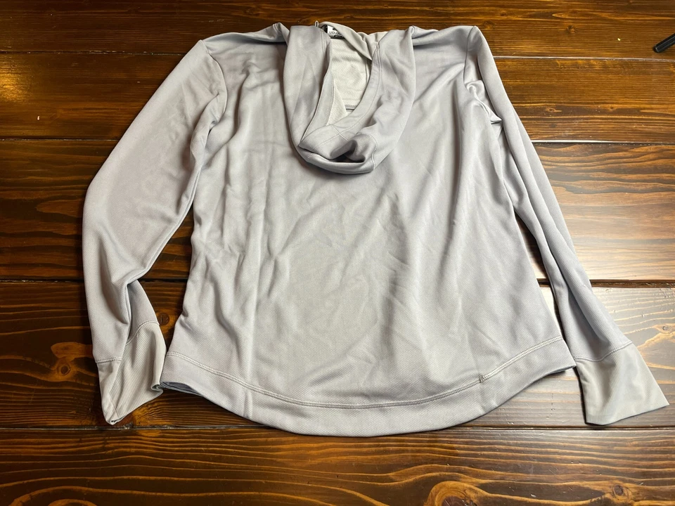 Camisa Salomon, para mujer talla XL, gris, ropa deportiva, manga larga, sudadera con capucha Foto 2 de 4