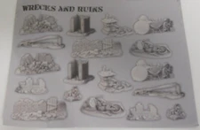 Mantic Games Terrain Crate Morneville Wrecks and Ruins 18 pieces WWII Zombie