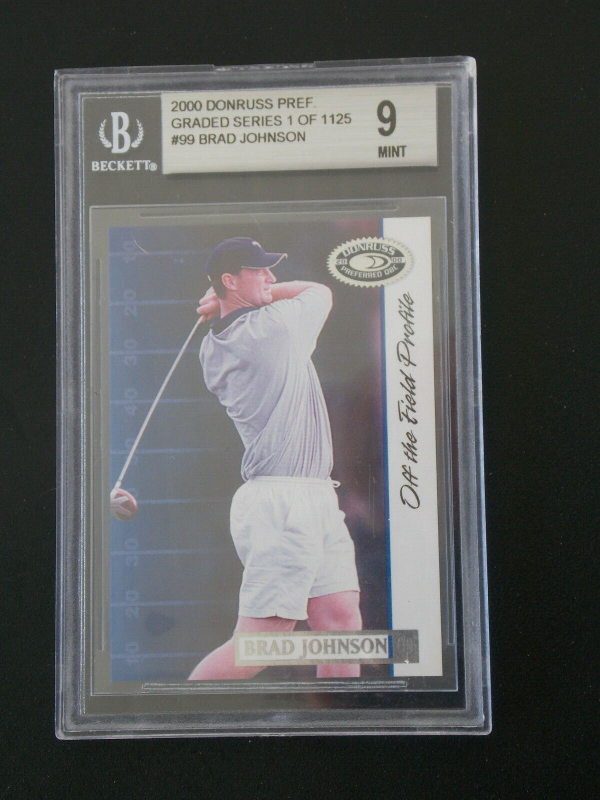 2000 Donruss Preferred Graded Series #99 Brad Johnson 9 Mint 1 0f 1125 Redskins
