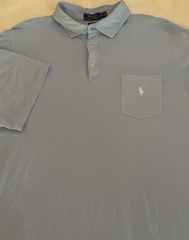 Men’s XL, Blue, Polo Ralph Lauren, Soft Weave polo Style Shirt. 