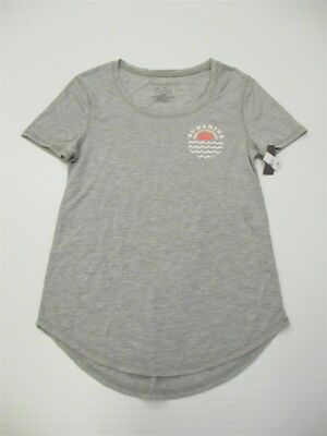 new GRAYSON THREADS Women's Size XS Sunshine Heather Gray Scoop Neck T-Shirt