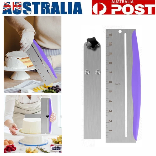 Adjustable Fondant Cake Scraper Icing Piping Cream Spatula Smoother Edge Tool AU
