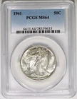 1941 Walking Liberty Half Dollar PCGS MS64