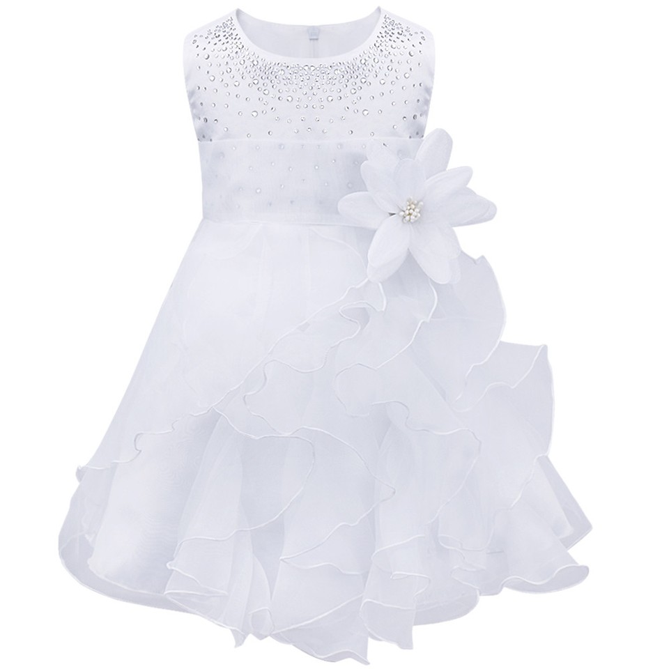Baby Flower Girl Princess Dress Kids Party Wedding Bridesmaid Tulle