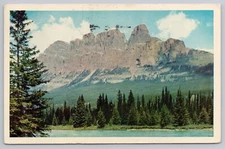 Castle Mountain - Mt Eisenhower Bow Valley Banff Ntl Park Alberta Canada c1955