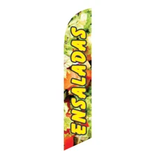 ENSALADAS Spanish Swooper Feather Banner Flag - Advertising FLAG ONLY -