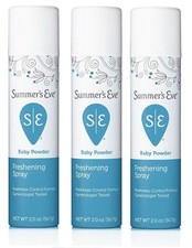 Summer's Eve Feminine Freshening Spray Baby Powder 2 oz each Three Pack