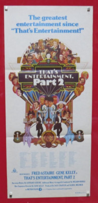 THATS ENTERTAINMENT TEIL 2 ORIGINAL 1976 CINEMA DAYBILL FILMPLAKAT Gene Kelly