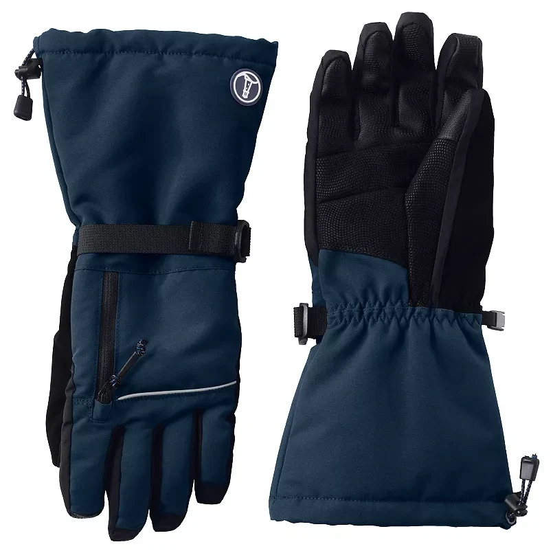 Men Lands' End Expedition Gloves Color: Radiant Navy, Sizes: M, L, XL