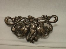 ANTIQUE ART NOUVEAU BELT BUCKLE WITH WINGED CHERUB