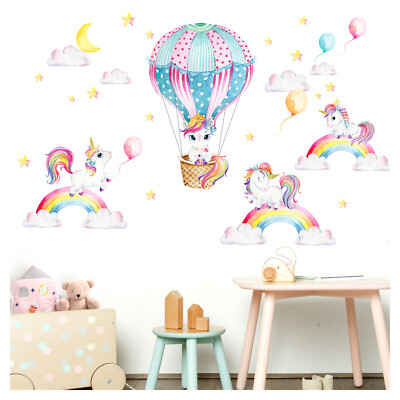 Wandaufkleber Wandtattoo Kinderzimmer Einhorn Spielzimmer Sticker Baby DL532