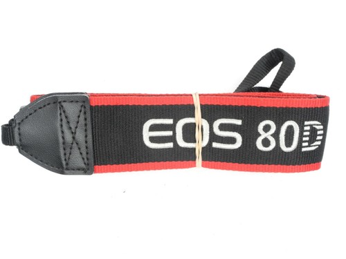 Canon EOS 80D Genuine Black / Red / White Camera Neck Strap 