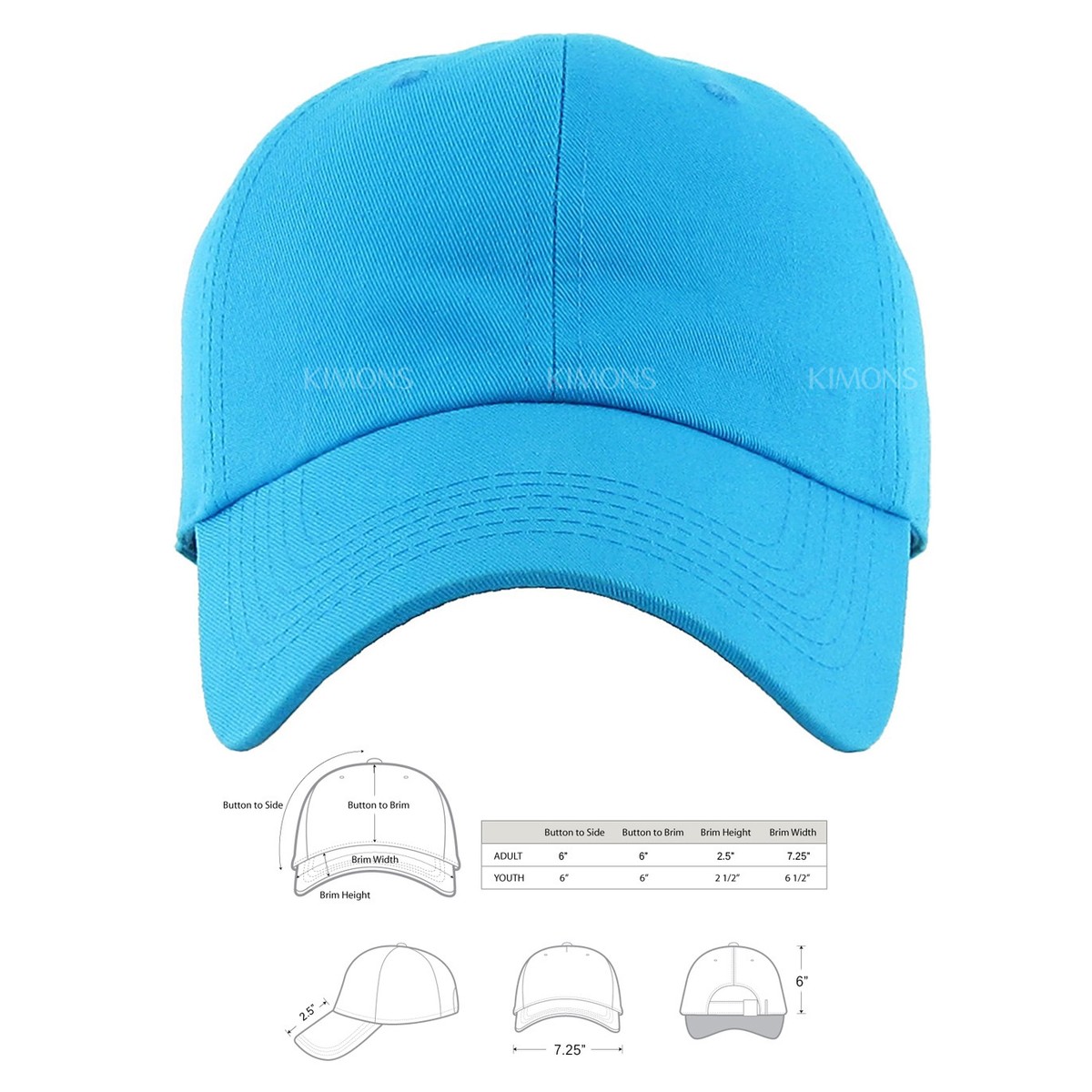 Cotton Baseball Cap Ball Dad Hat Adjustable Plain Solid