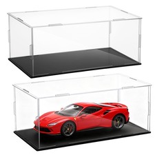 2PCS 1:18 Acrylic Model Car Display Case Dustproof Showcase Storage Box