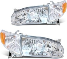 Corolla Headlights 2001-2002 Pair w Corner Lamp