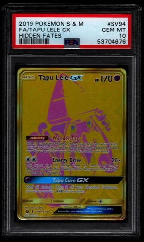 2019 Pokemon Tapu Lele GX SV94/SV94 Hidden Fates: Shiny Vault Holo PSA 10