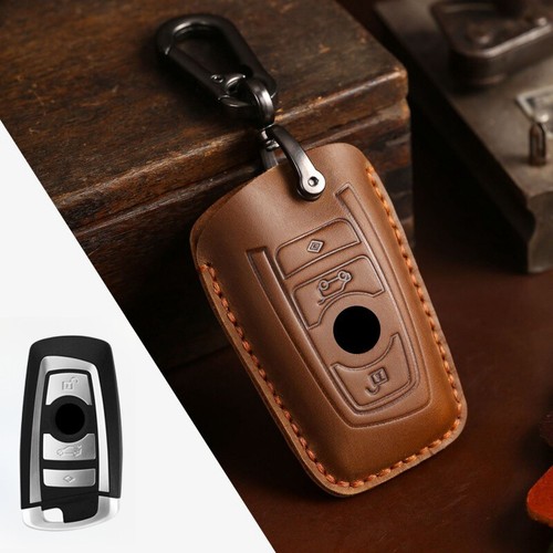Genuine Leather Car Key Fob Case Cover For BMW 1 2 3 4 5 6 F10 F20 F30 X3 X4 X5 - Picture 16 of 16