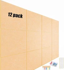 12 Pack Acoustic Panels Soundproof Wall Panels 12"X12"X0.44" Sound Panels Hig