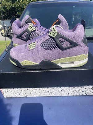 AIR JORDAN RETRO 4  CANYON PURPLE  TRIED ON