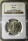 1944 50c Walking Liberty Silver Half Dollar NGC MS63 (002)