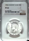 1964 NGC Proof 63 Accented Hair Kennedy Silver Half Dollar ☆☆ Blast White ☆☆ 007
