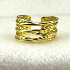 14K Vermeil sterling wrap around size 8 ring