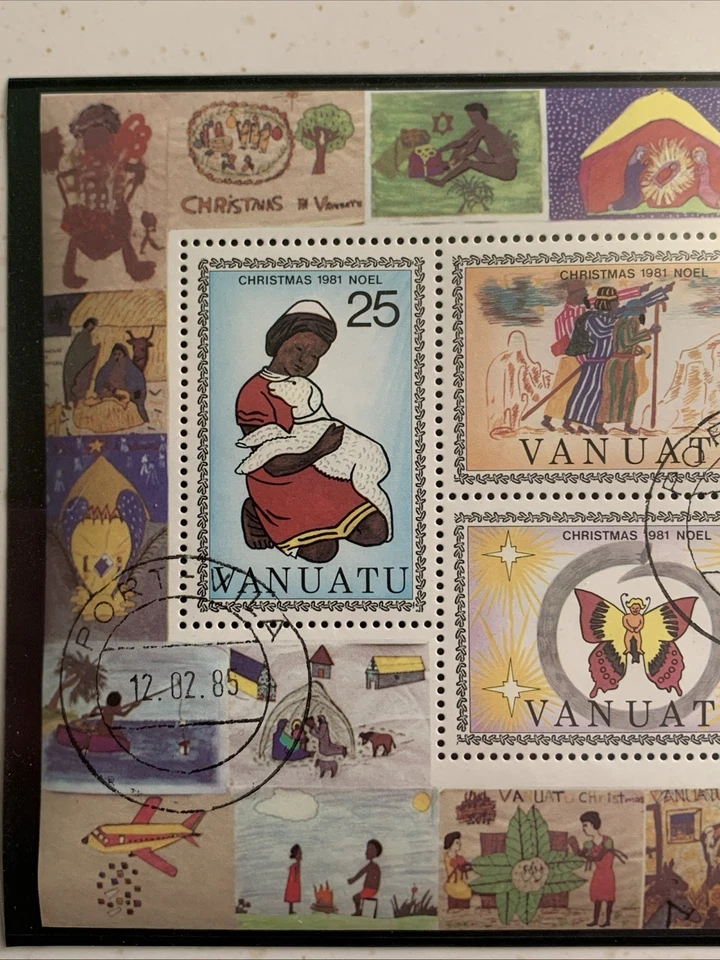 Vanuatu 1981 Christmas A58 #318a Souvenir Sheet #315-318 - Image 2 of 4