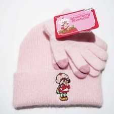 Strawberry Shortcake Beanie Strawberry Shortcake Embroidered And Glove Set New