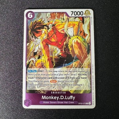 Monkey.D.Luffy OP03-070 Dash Pack Alt Art Foil - One Piece TCG English Card NM