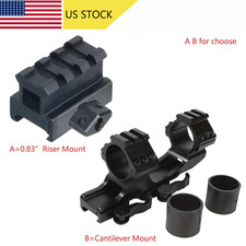 0.83" Riser Mount / 25.4mm/30mm QD Cantilever Picatinny Rail Scope Ring Mount