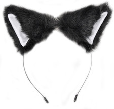 Long Fur Cat Ears Anime Cosplay Headband Hairband Halloween Cosplay Party Costum