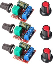 3pk 5A Mini PWM DC Motor Speed Controller - 5V 12V 24V 35V Variable Switch