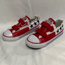 Converse All Star Red White Blue Low Top Sneakers Toddler Size 9