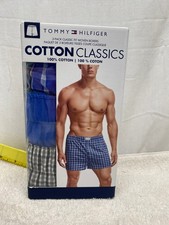 NEW, 3 Pack Tommy Hilfiger Men's 100 Cotton Classics Woven Boxers XL