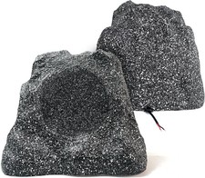 Herdio 8" Outdoor IPX6 Rock Speakers Artificial Stone Garden Pool Garage Speaker