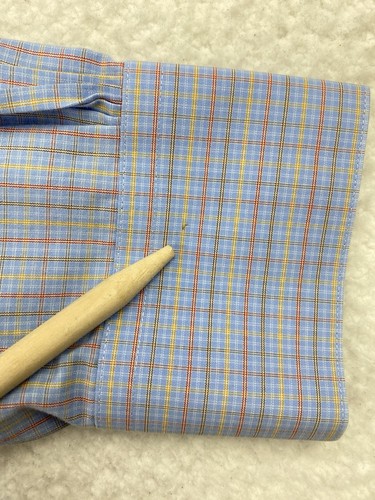 Brooks Brothers Makers Mens Shirt XL Blue Cotton Check Non Iron Business Dress - Picture 8 of 9