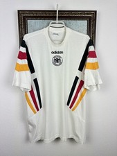 Vintage 90's Adidas Germany Football Train White Shirt Soccer Jersey Mens Size M