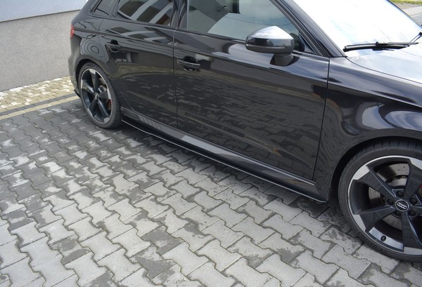 Seitenschweller Ansatz (Paar) V.1 Passend FüR Audi RS3 8V Fl Sportback Schwarz M-image