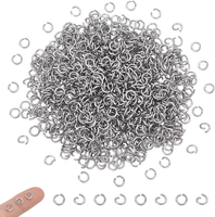 1000 StüCk Offene Biegeringe Edelstahl Biegeringe 6Mm Runde Ringe SchlüSselanhäN