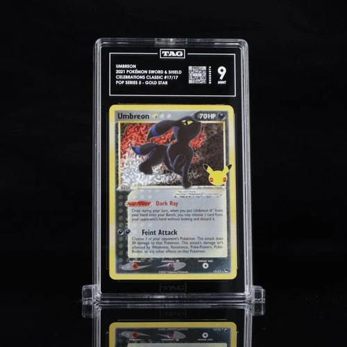 New Listing2021 Pokemon Celebrations Umbreon Gold Star 17 TAG 9