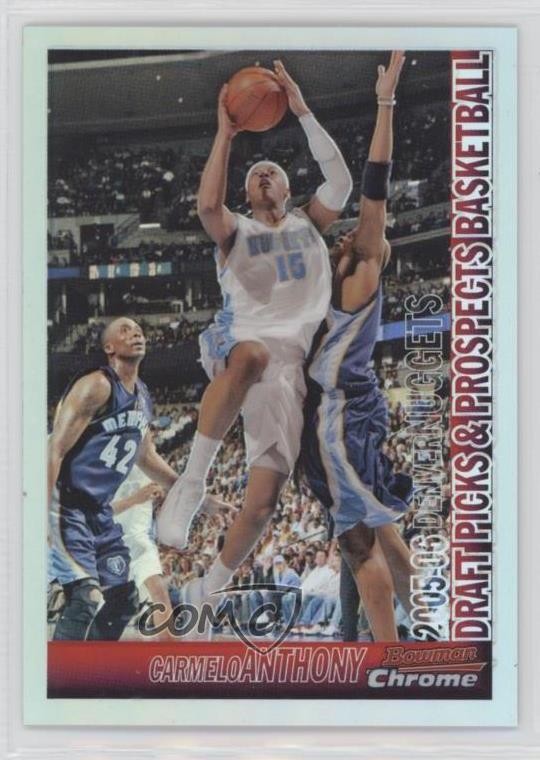 2005-06 Bowman Draft Chrome Refractor 132/300 Carmelo Anthony #80 HOF 0o3b