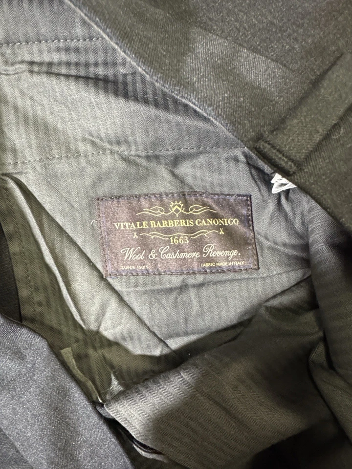 Bonobos 32x31 charcoal gray Vitale Barberis Canonico wool & cashmere dress pants - Image 3 of 4