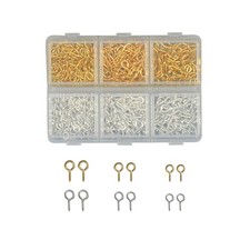 400 PCS Small Screw Eye Pins Mini Eyelet Screws Tiny Eye Hooks for Jewelry ...