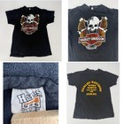 VTG 70s Harley Davidson Skull Wings T Shirt Hanes M Wierd Harold Jackson MS Rare