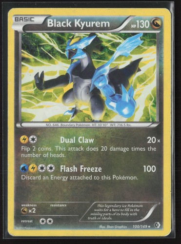 Black Kyurem 100/149 Boundaries Crossed Holo Rare