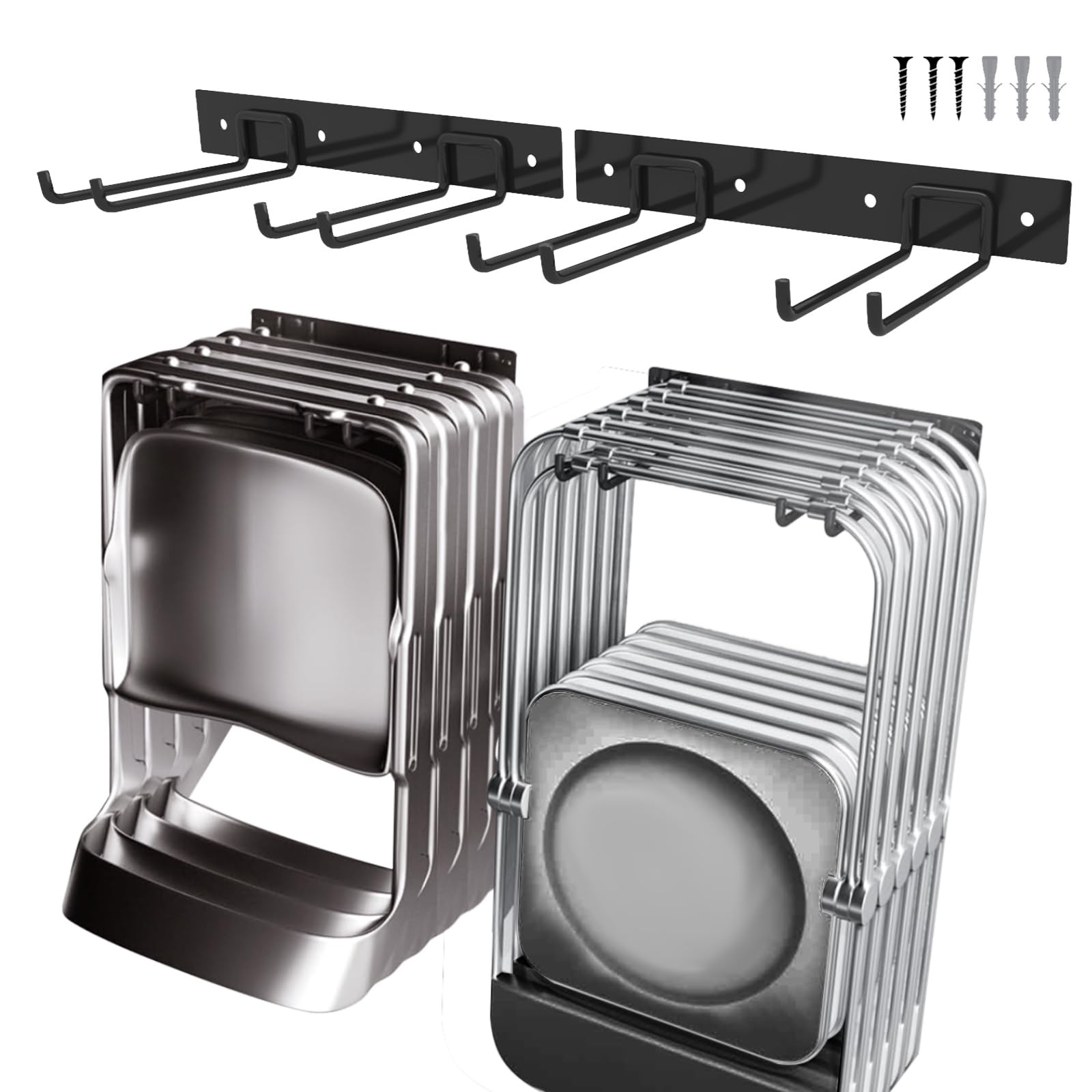 Storage Rack, Chair Hangers For Garage Wall, Garage Tool ...